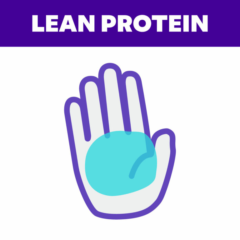 LEAN PROTEIN, serving size of palm