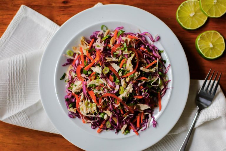 Plate of cilantro-lime chopped chicken salad