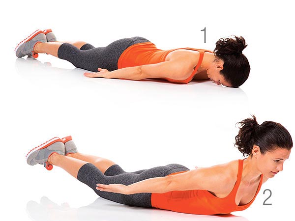 woman doing modified superman