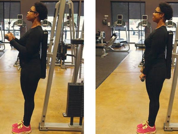 woman doing push downs