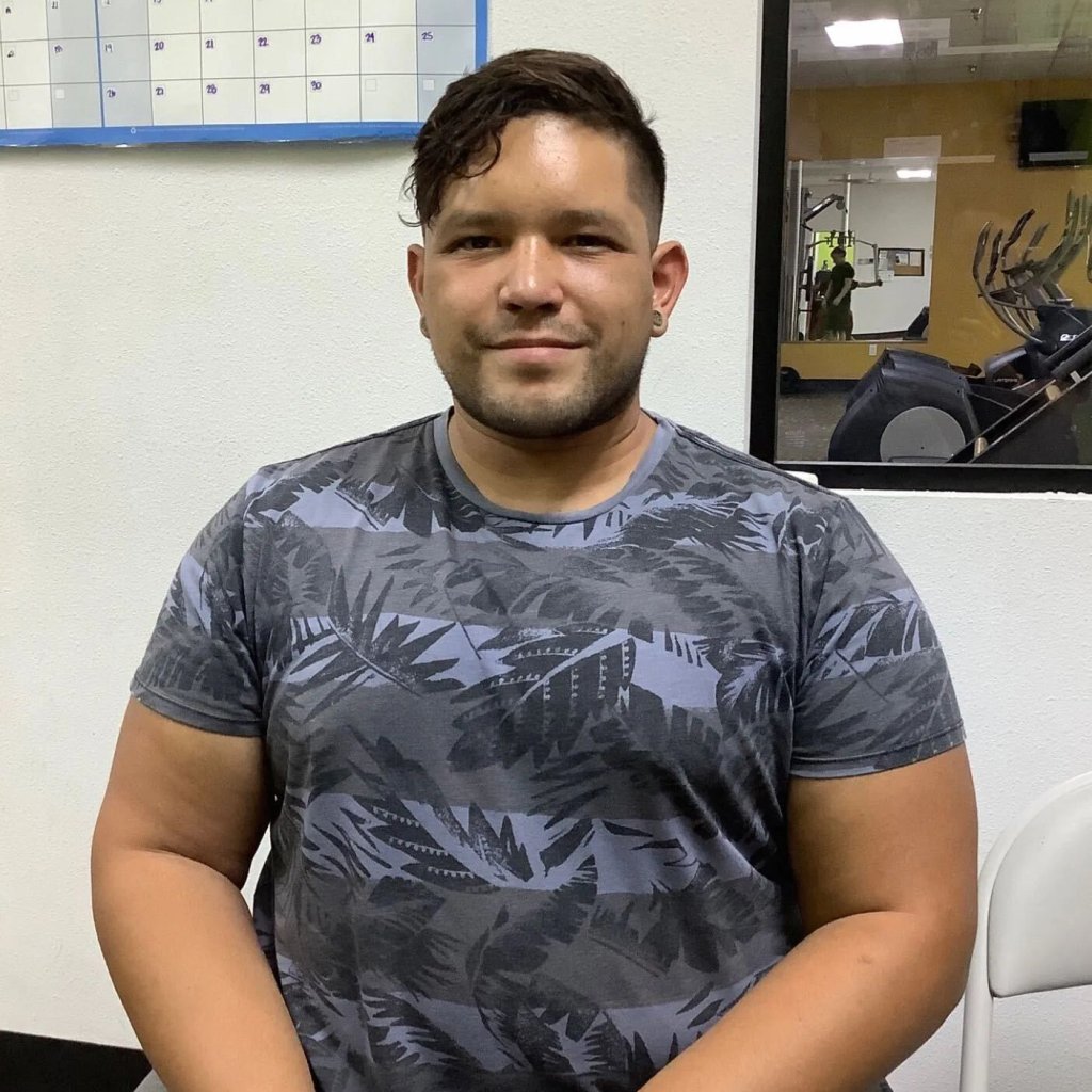Luis before his Anytime Fitness journey.